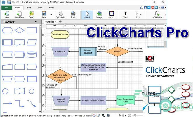 NCH ClickCharts Pro 8.28 instal the new for apple